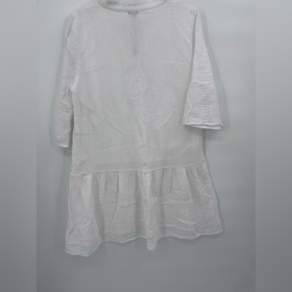Monrow Easy Mini Dress white cotton size large - Picture 3 of 7